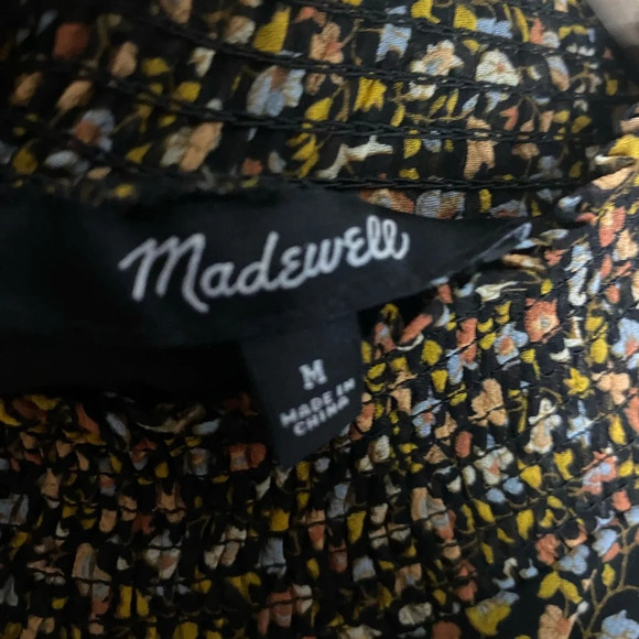 Madewell Resourced Georgette Smocked Neck Midi Dress in Folktale Paisley medium - Picture 7 of 12